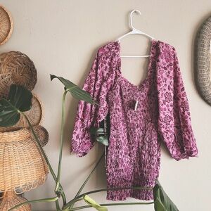 Free People “Smock it to Me” Dress in Azalea